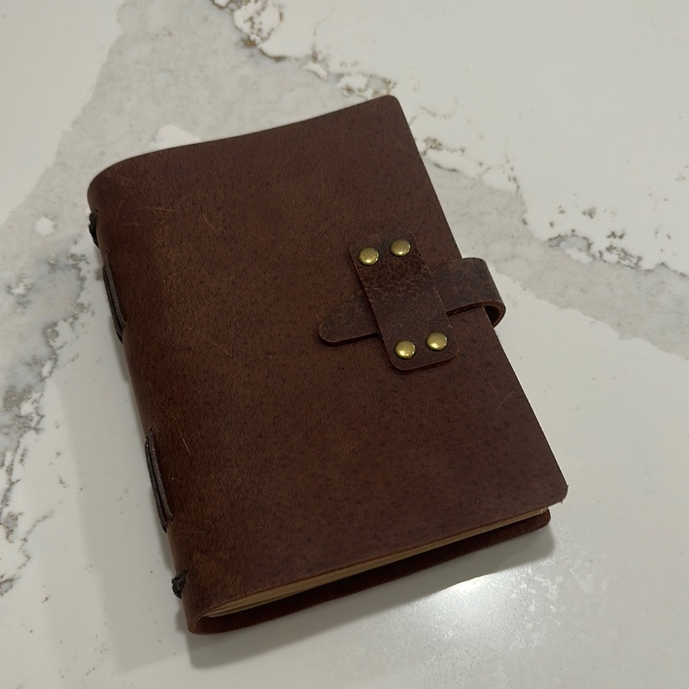 NEW‼️ Vintage Brown Leather Journal with Brass Accents